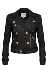 L'Agence Women's Billie Belted Leather Jacket In Black
