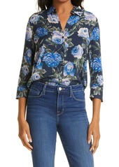 L'AGENCE Camille Floral High-Low Blouse