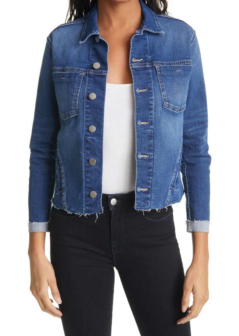 L'Agence Women's L'Agence Janelle Raw Cut Slim Denim Jacket | Outerwear