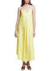 L'AGENCE Lorraine Sleeveless Trapeze Midi Dress in Buttercup at Nordstrom