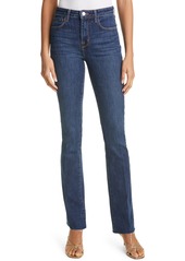 L'AGENCE Ruth Raw Hem Straight Leg Jeans in Meade at Nordstrom