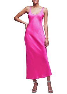 L'Agence Womens Shimmer Maxi Slip Dress