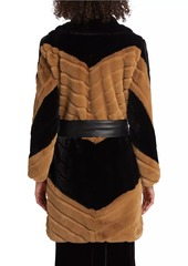 L'Agence Zoya Faux-Fur Belted Coat