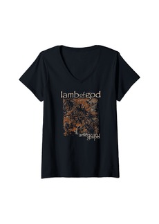 L.A.M.B. Womens Lamb of God – New American Gospel V-Neck T-Shirt