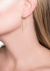 Lana 14k Gold Flat P-Hoop Earrings