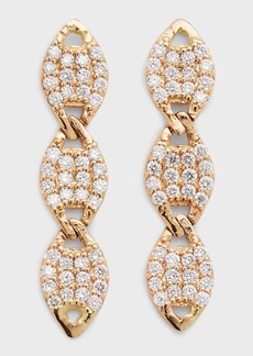 Lana 14K Yellow Gold Flawless Nude Link Linear Diamond Earrings