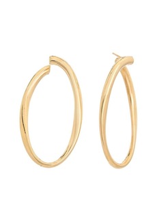 Lana Jewelry 14K Skinny Graduating Front To Back Hoops