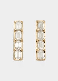 LANA Emerald-Cut 4-Diamond Stud Earrings