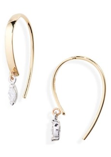 Lana Mini Flat Diamond Hooked On Hoop Earrings