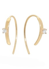 Lana Mini Flat Diamond Hoop Earrings