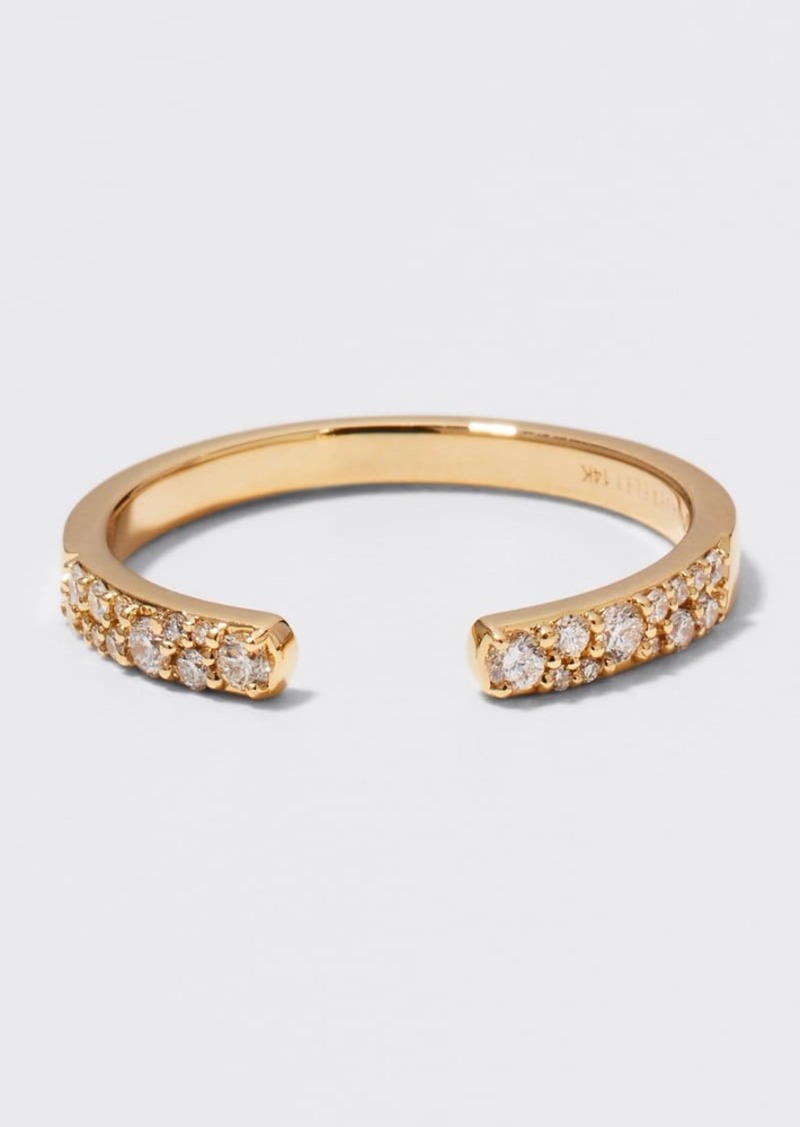 LANA Skinny Flawless Echo 14k Scattered Diamond Ring