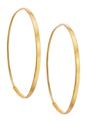 Lana Small Flat Oval Hoop Earrings