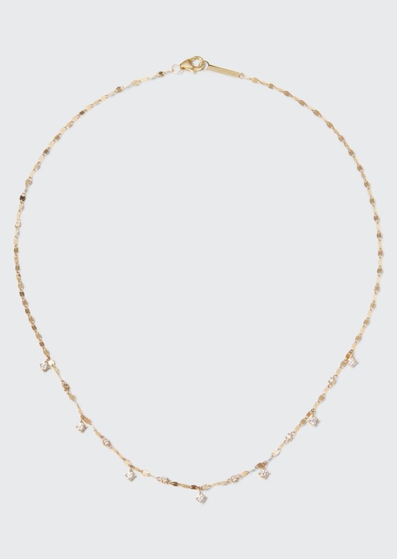 LANA Solo Partial Hanging Multi-Rain Diamond Necklace