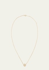 LANA 14k Diamond Pave Disc Pendant Necklace