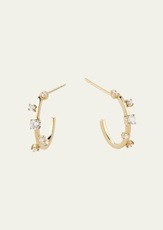 LANA 14k Gold & Diamond Solo Hoop Earrings