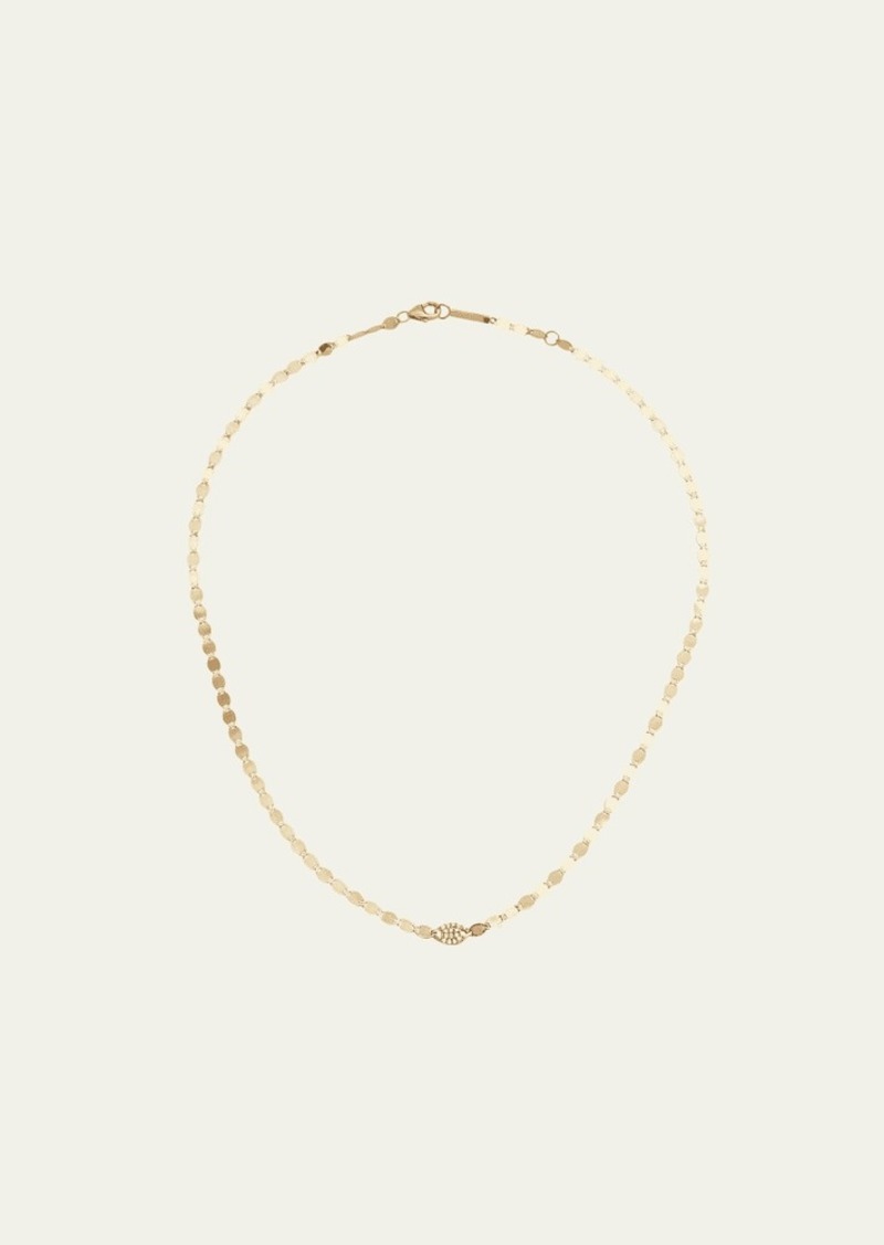 LANA 14k Gold Diamond Disc Necklace
