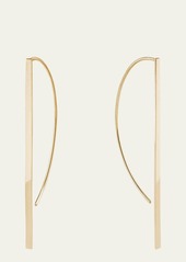 LANA 14k Gold Flat P-Hoop Earrings