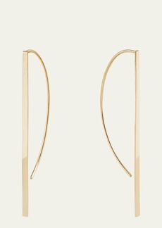 LANA 14k Gold Flat P-Hoop Earrings