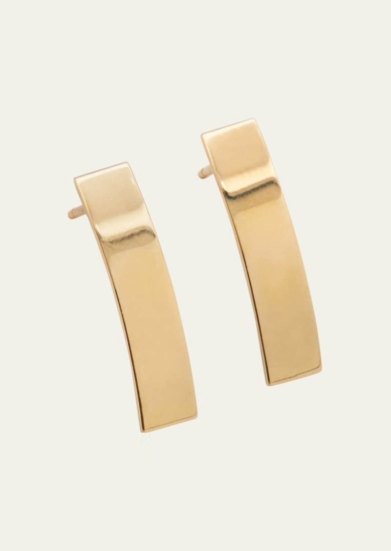 LANA 14k Gold Tag Curved Earrings
