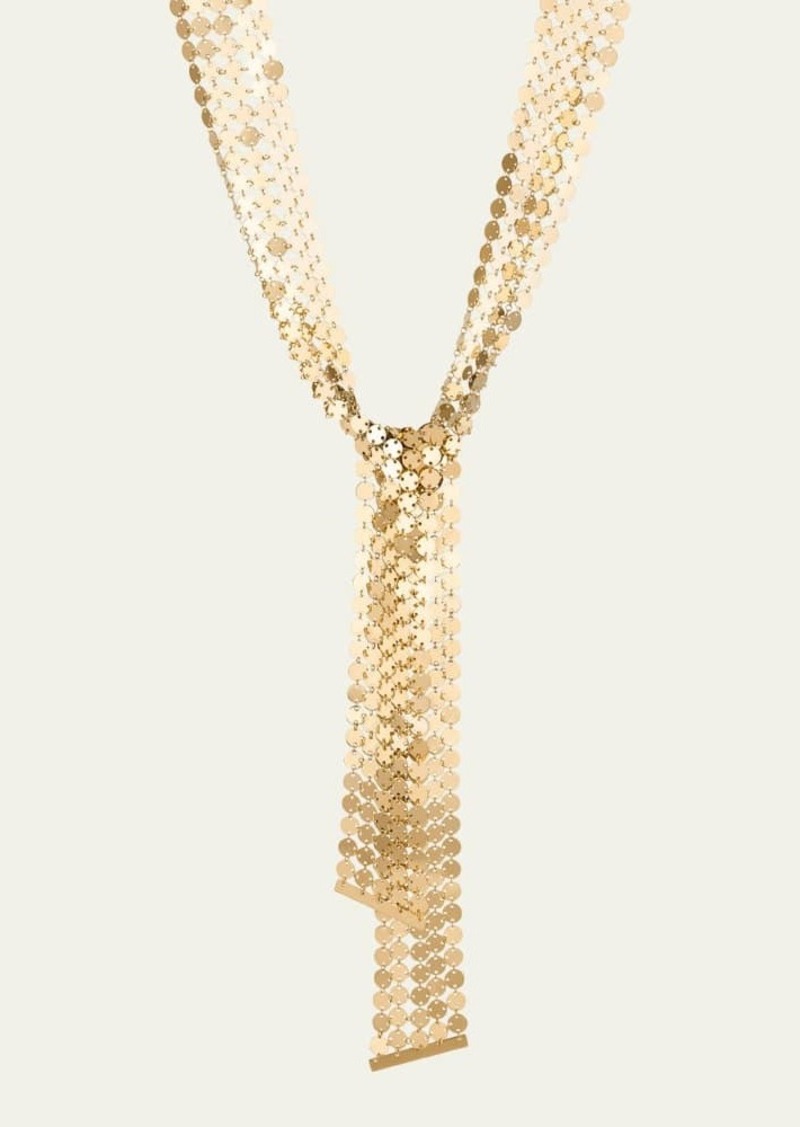 LANA 14K Yellow Gold Laser Mega Chainmail 5-Row Lariat Wrap Necklace