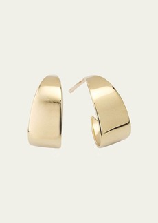 LANA 14K Yellow Gold Wrapped Wide Curved Huggie Earrings