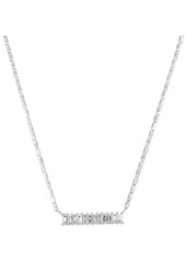 Lana Baguette Diamond Bar Pendant Necklace