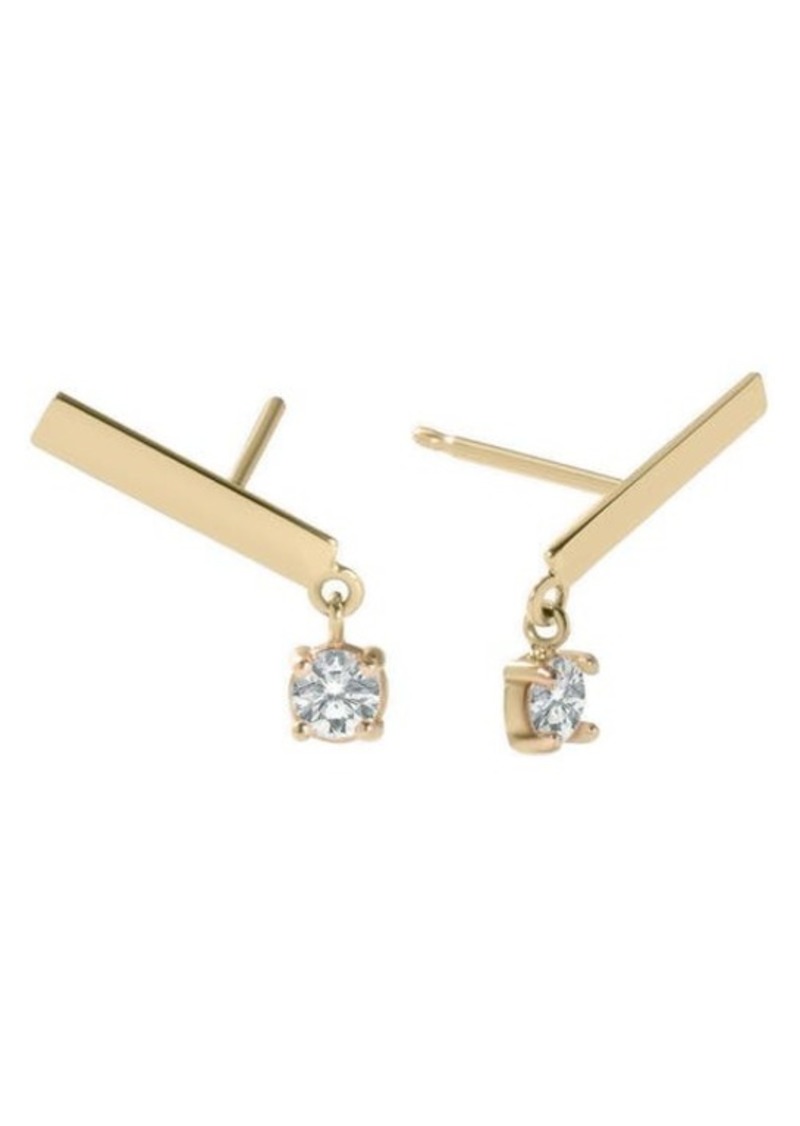 Lana Dangle Diamond Bar Stud Earrings