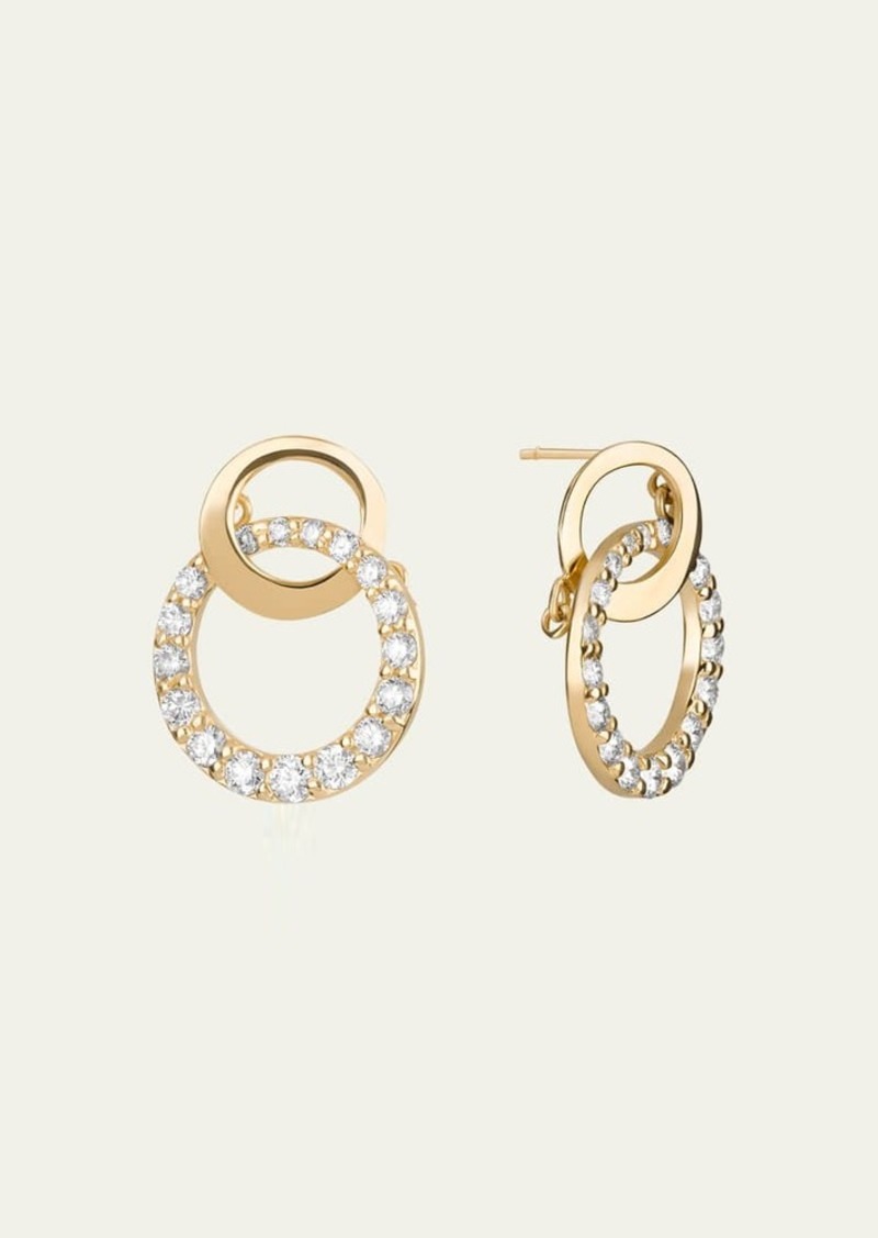 LANA Flawless Double Bond Cusp Dangle Stud Earrings