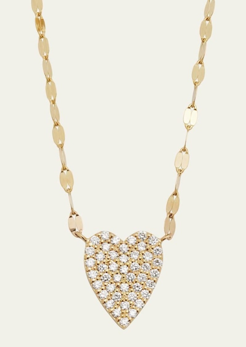 LANA Flawless Small Diamond Heart Pendant Necklace