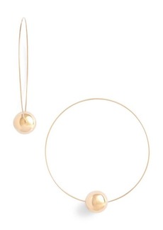 Lana Hollow Ball Magic Wire Continuous Hoop Earrings