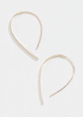 LANA JEWELRY 14k Mini Flat Hooked On Hoop Earrings
