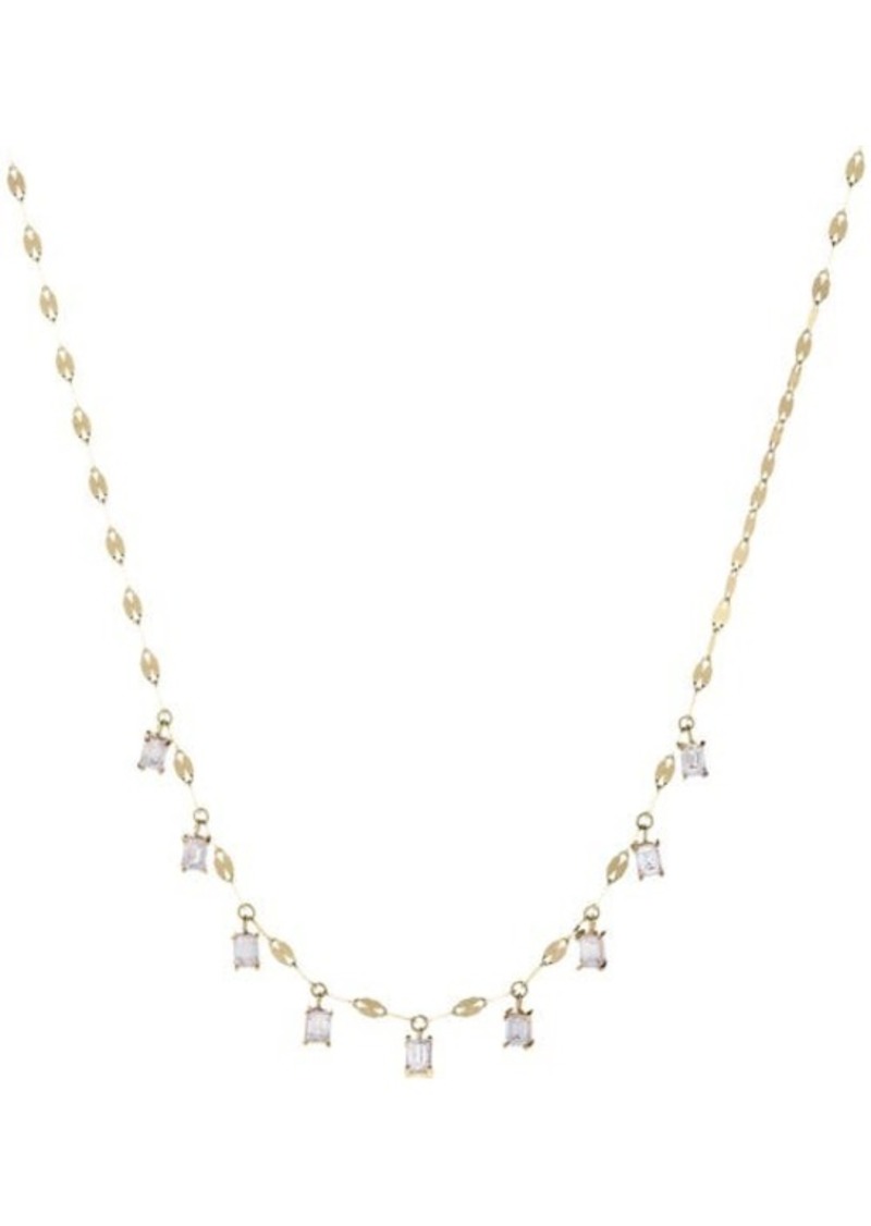 Lana Solo Emerald Diamond Charm Necklace