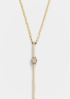 LANA Solo Linear Diamond Bar Pendant Necklace