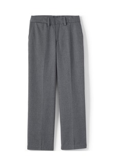 Lands' End Big Boys School Uniform Plain Front Dress Pants - Gray