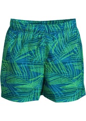 Lands' End Boys Short Length Swim Trunk - Island aqua bright sharks