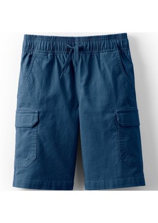 Lands' End Boys Stretch Canvas Utility Cargo Shorts - Deep sea navy