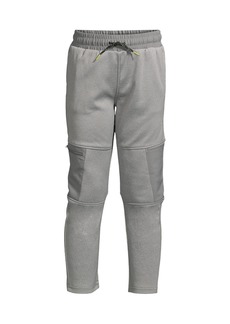 Lands' End Boys Athletic Tech Fleece Sweat Pants - Gray heather