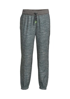 Lands' End Boys Iron Knee Athletic Stretch Woven Jogger Sweatpants - Charcoal heather