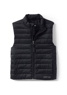 Lands' End Girls Insulated Down Alternative ThermoPlume Vest - Deep sea navy