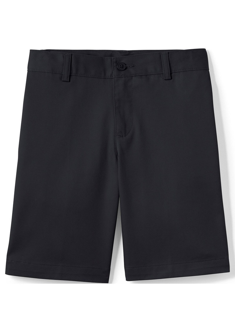 Lands' End Little Boys Plain Front Blend Chino Shorts - Black