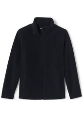 Lands' End Girls School Uniform Full-Zip Mid-Weight Fleece Jacket - Black