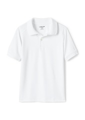Lands' End Girls School Uniform Short Sleeve Rapid Dry Polo Shirt - White