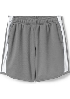 Lands' End Girls School Uniform Mesh Athletic Gym Shorts - Stone gray