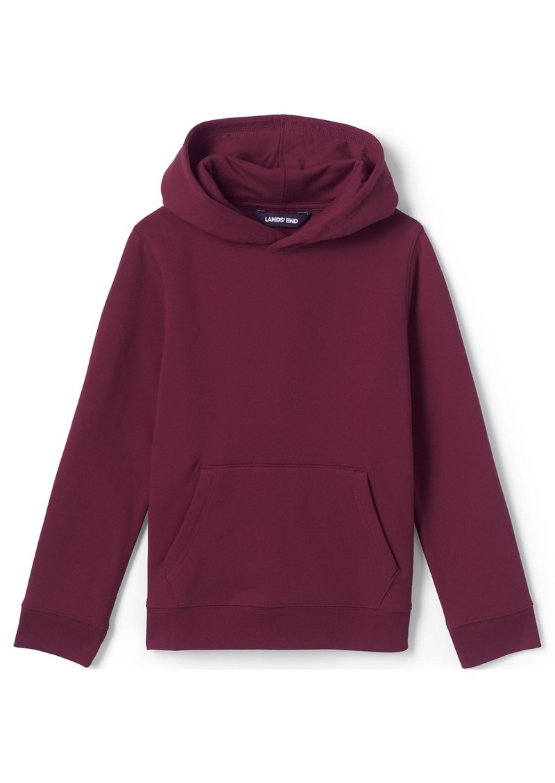 Lands' End Kids Hooded Pullover Sweatshirt - Burgundy