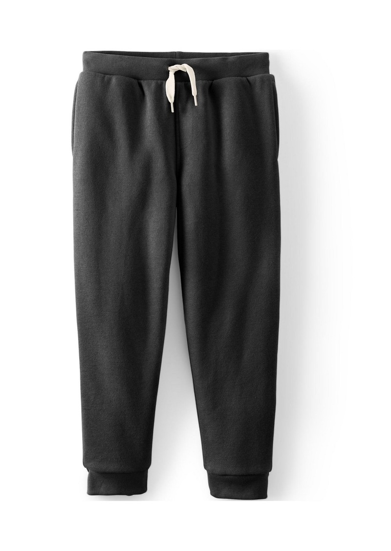 Lands' End Girls High Pile Fleece Lined Jogger Sweatpants - Black