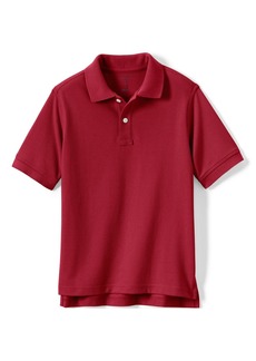 Lands' End Girls School Uniform Short Sleeve Mesh Polo Shirt - Red