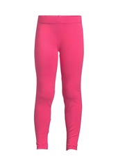 Lands' End Girls School Uniform Tough Cotton Leggings - Hot pink