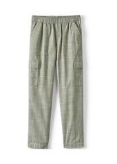 Lands' End Girls Woven Pull On Utility Cargo Pants - Olive