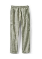 Lands' End Girls Woven Pull On Utility Cargo Pants - Khaki