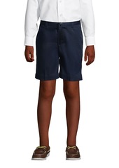 Lands' End Little Boys Plain Front Blend Chino Shorts - Black